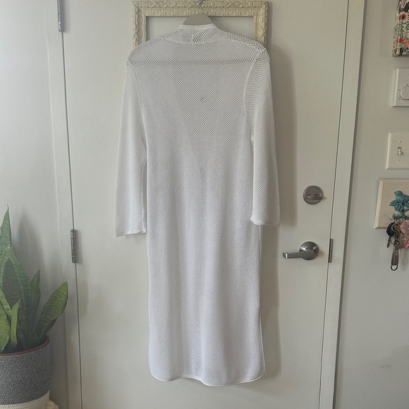 LIV BY HABITAT | Mesh Stitch White Duster Cardigan - Picture 9 of 13